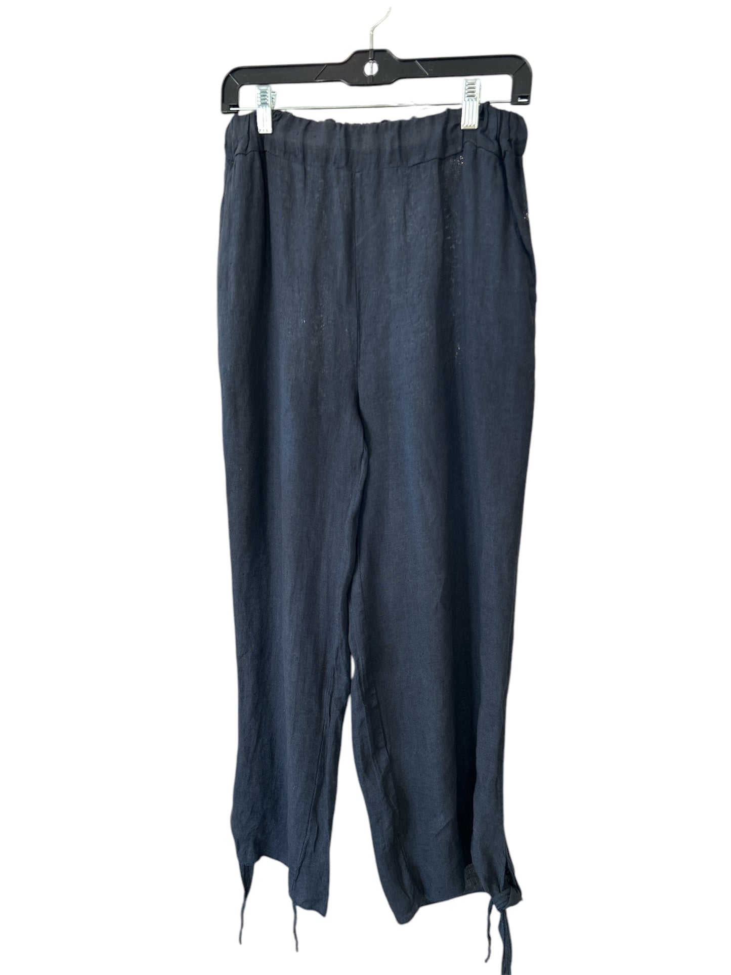 Tempo Paris | Linen Ankle Pant | Navy