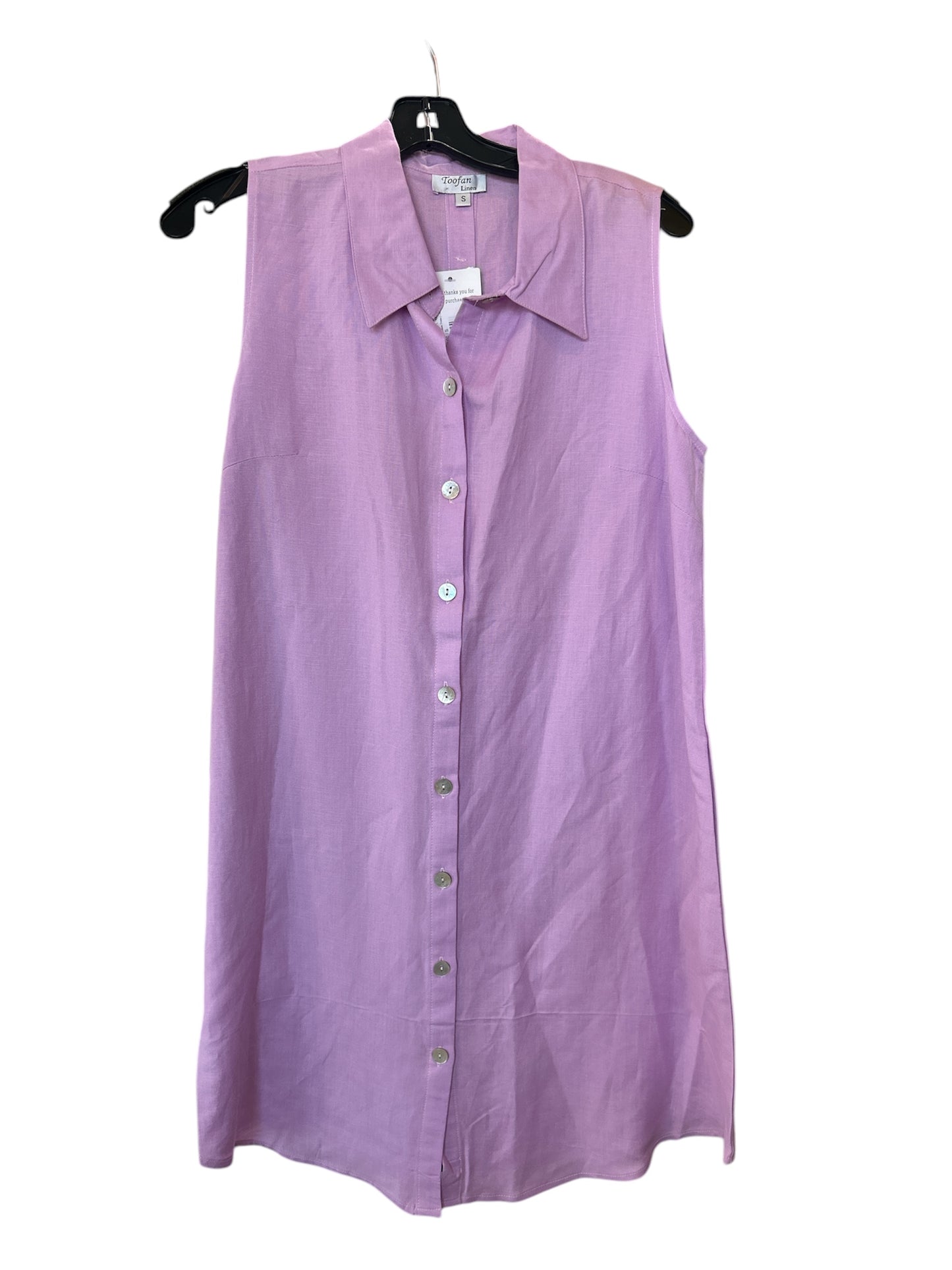 Toofan | Back Button Detail Sleeveless Dress | Lilac