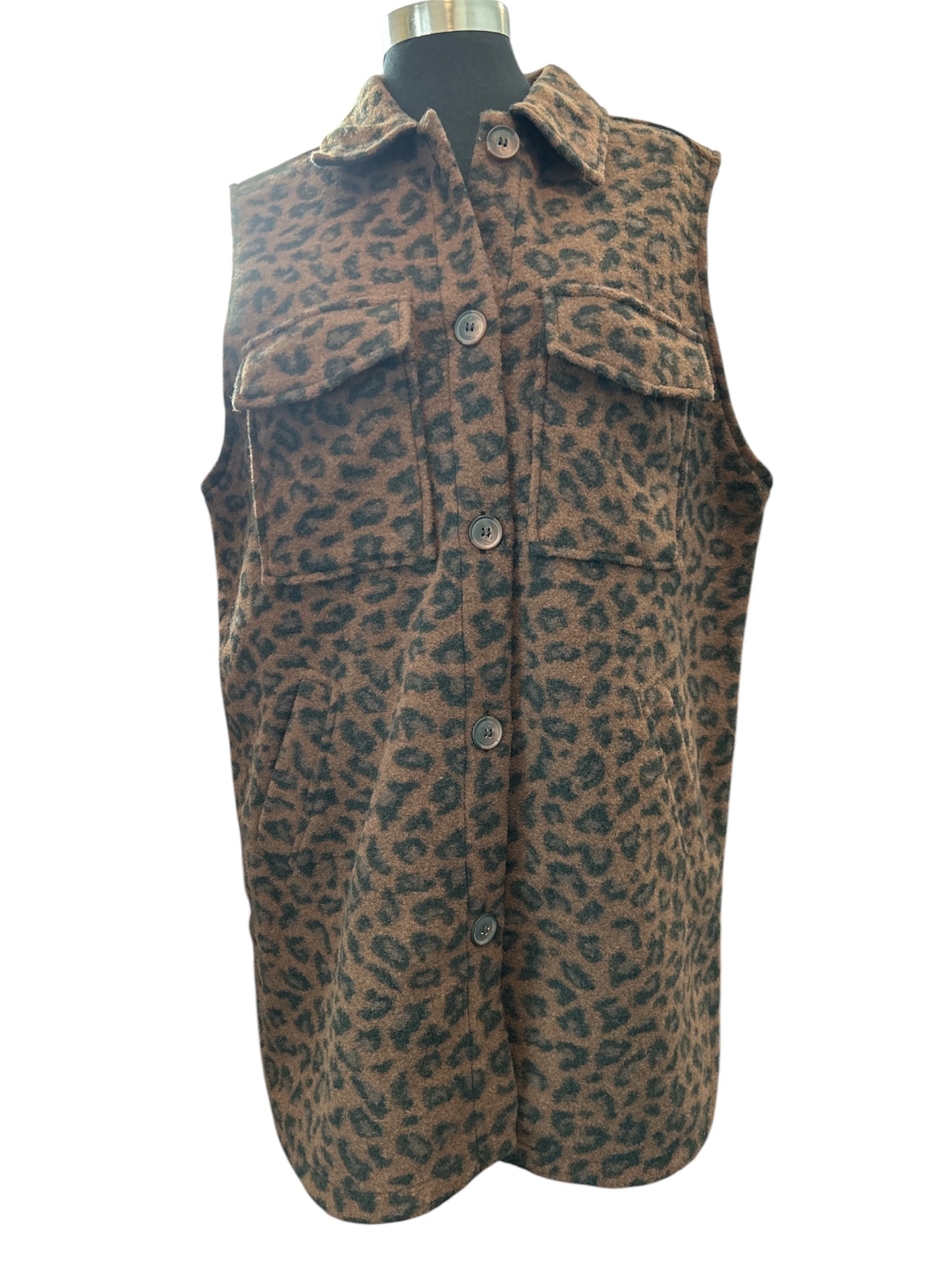 Charlie B | Boiled Wool Vest | Animal Print