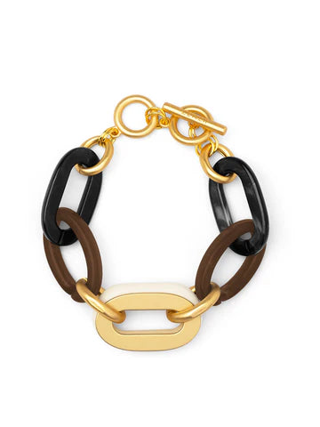 Zenzii | Resin and Metal Oval Link Bracelet | Various