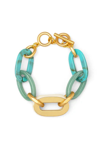 Zenzii | Resin and Metal Oval Link Bracelet | Various