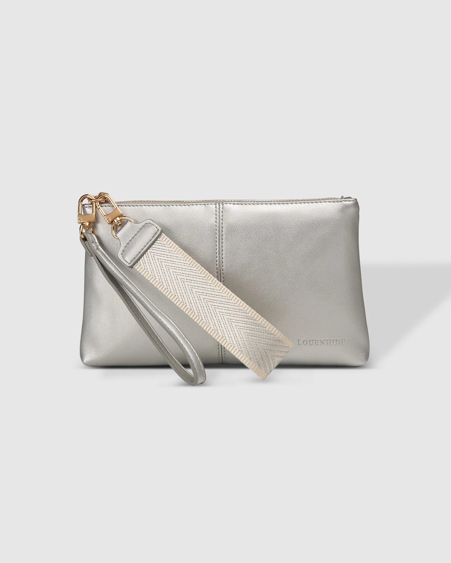 Louenhide | Mimi Metallic Clutch | Silver