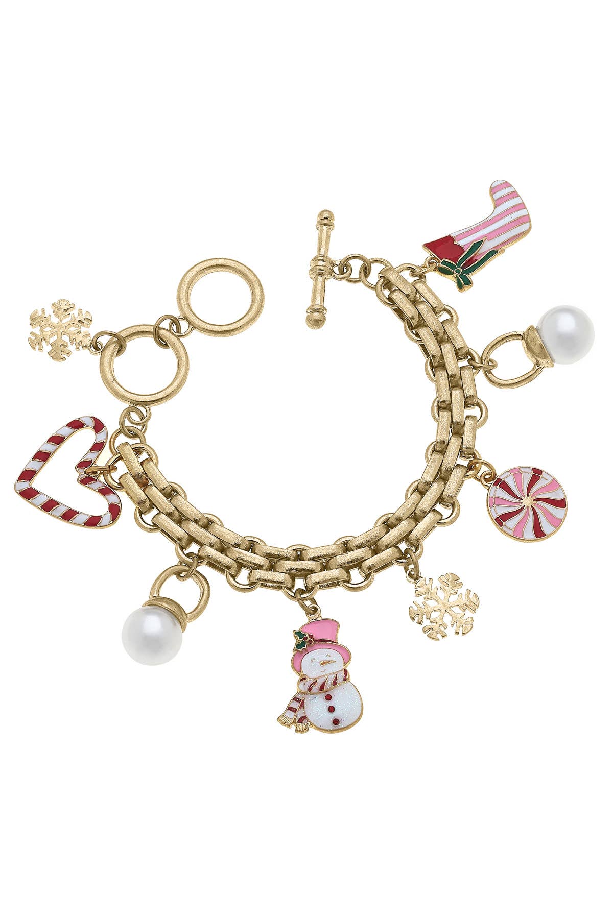 Canvas Style | Candy Cane Forest Enamel Charm Bracelet