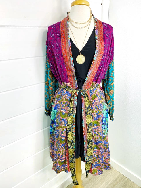 Folklore Couture | Silk Patchwork Kimono/Robe