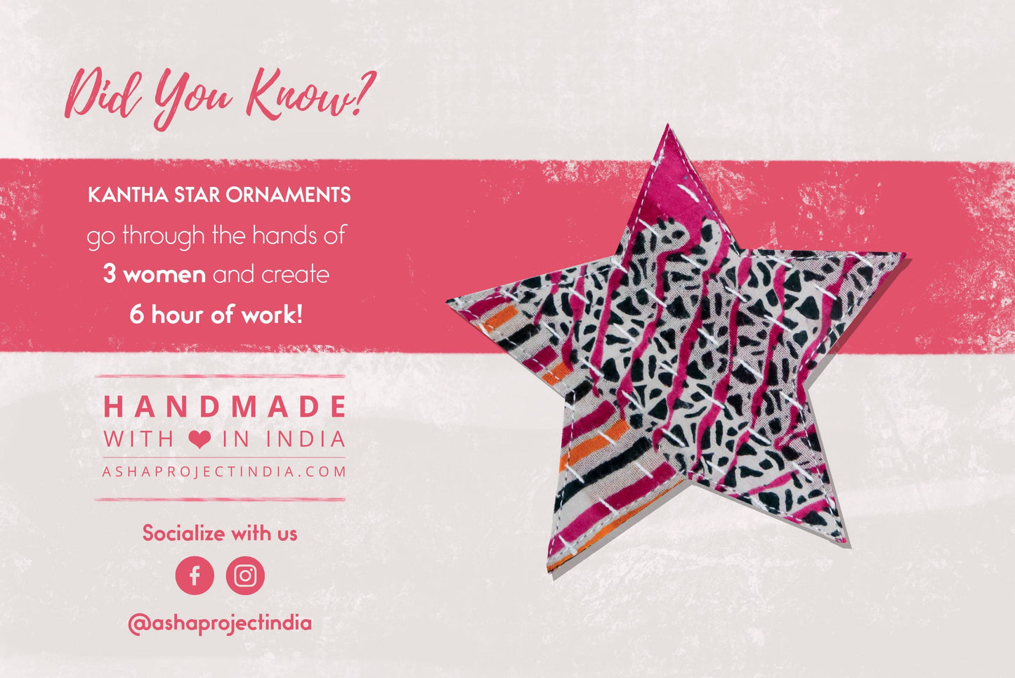 Asha Project | Kantha Star Ornaments