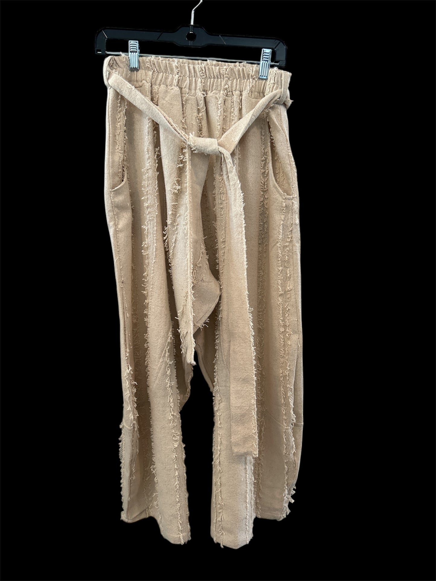 Nikky | Frayed Cotton Pant | Natural