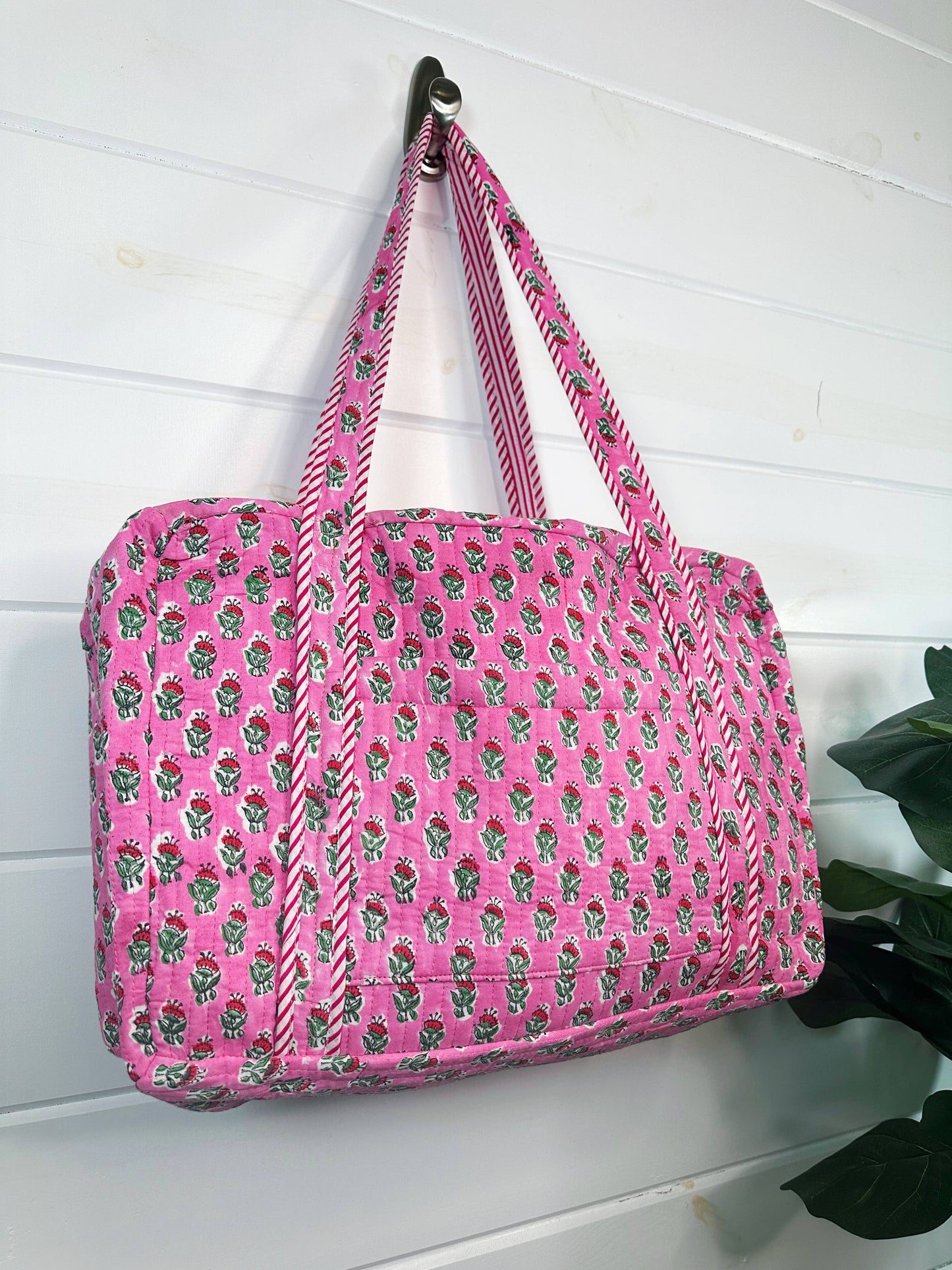 Folklore Couture | Quilted Duffle Bags | Block Print | Weekender Bag | Floral