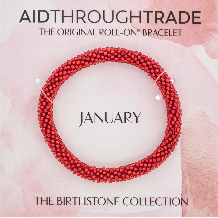 Aid Through Trade | Roll-On Birthstone Bracelet | Various