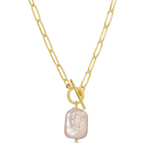 Splendid Iris | Baroque Pearl Toggle Necklace