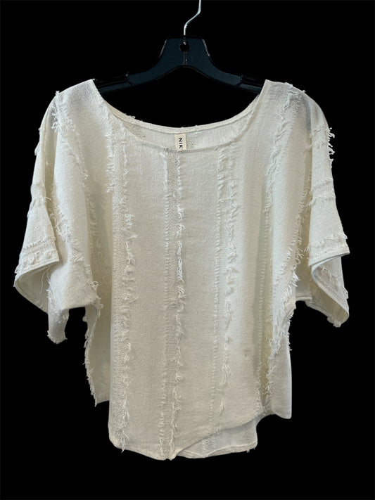 Nikky | Cotton Frayed Top | Ivory