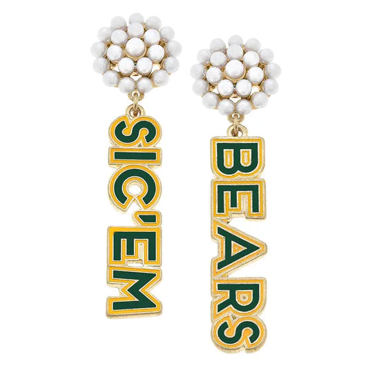 Canvas Style | Pearl Cluster Enamel Drop Earrings | Various