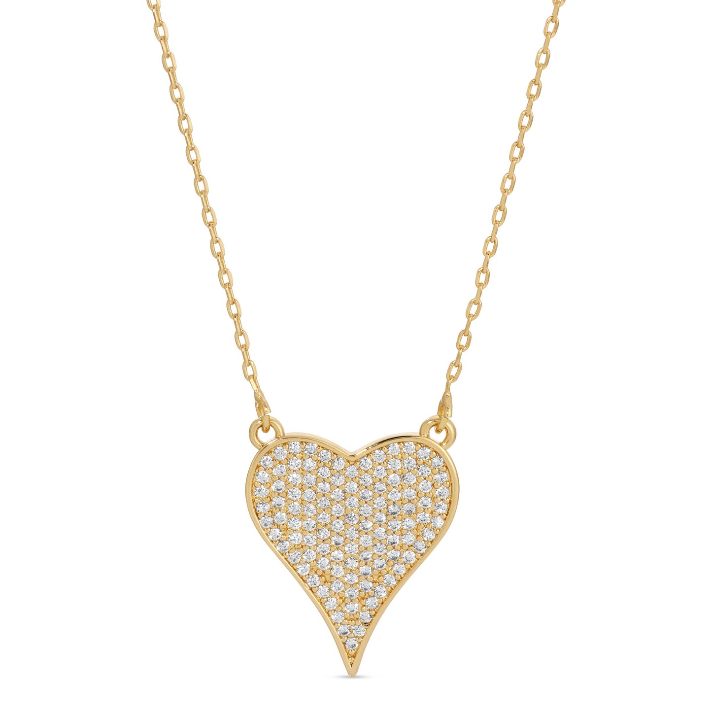 Splendid Iris | Pave Heart Necklace