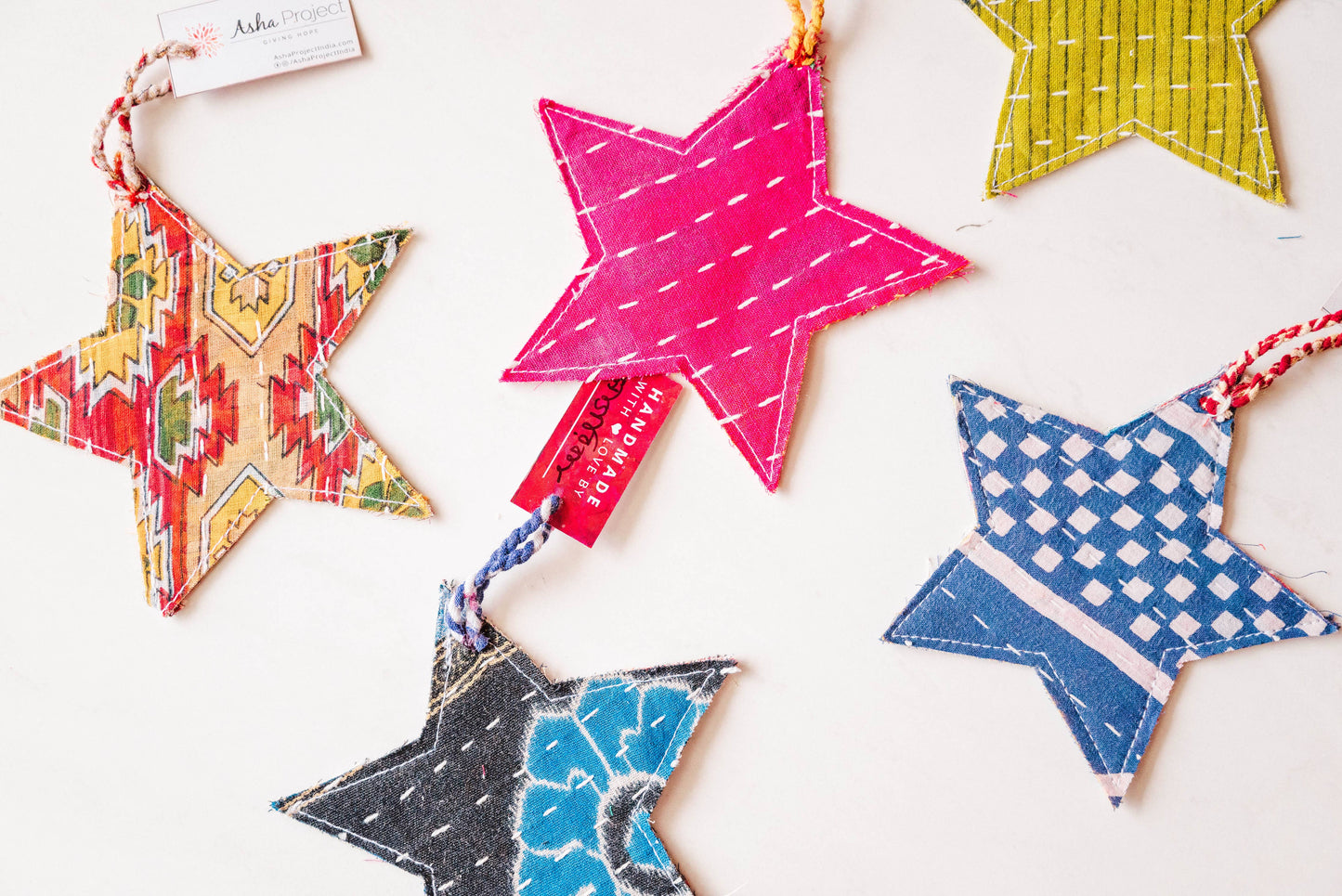 Asha Project | Kantha Star Ornaments