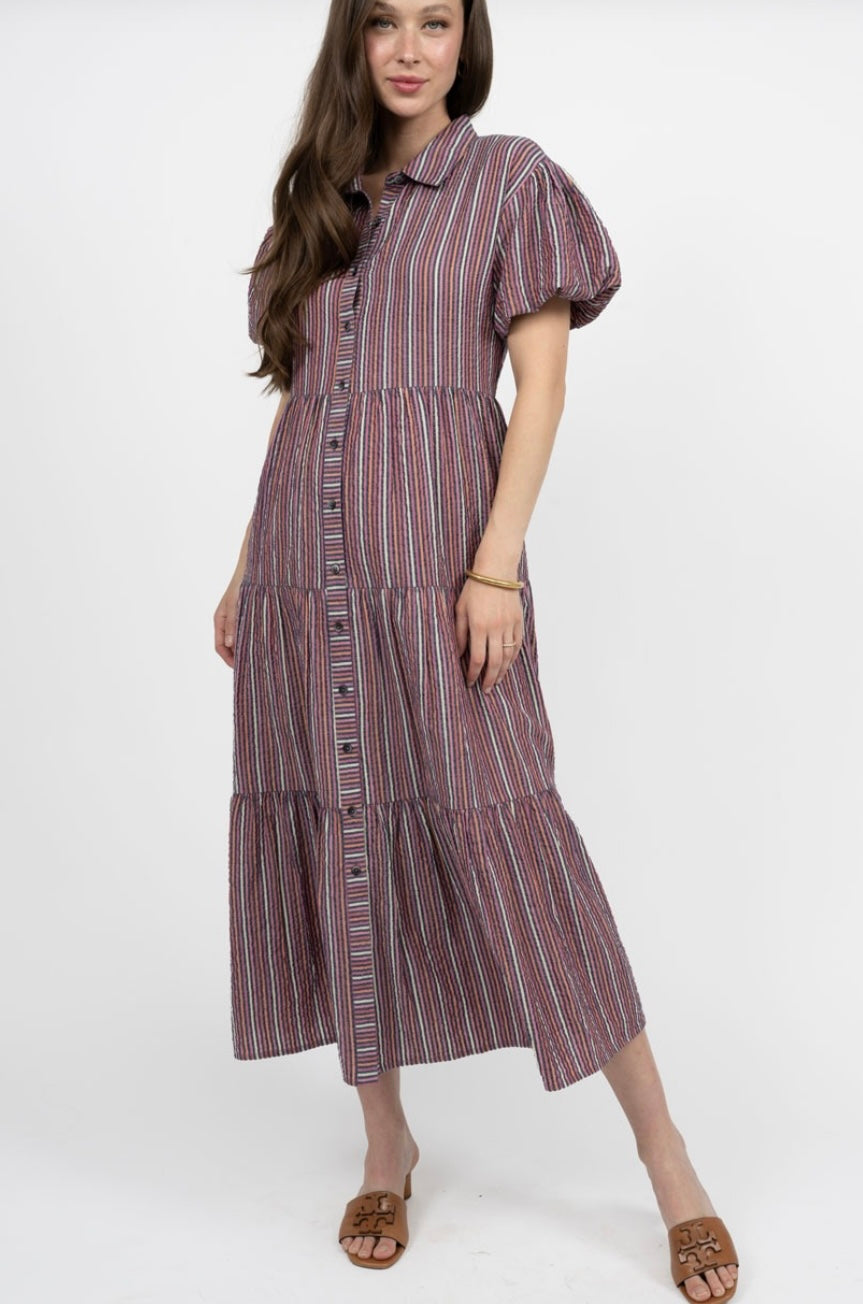 Uncle Frank | Layers of Stripes Dress