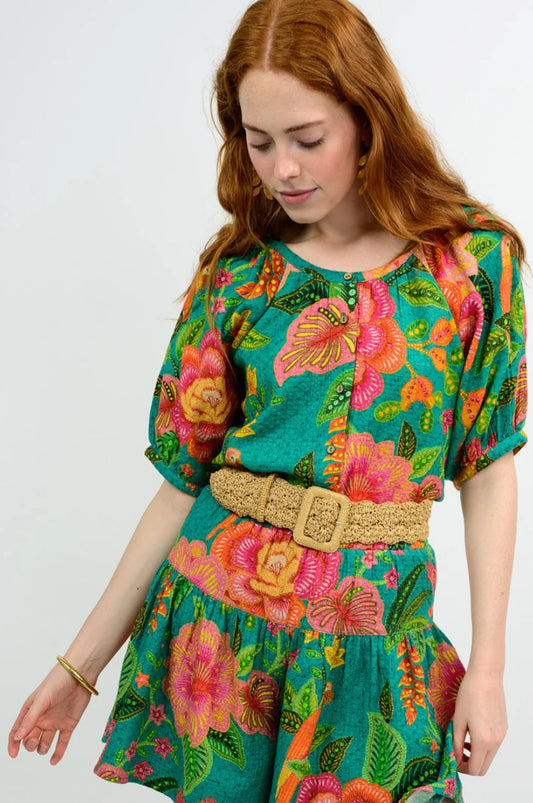 Ivy Jane | Birds in Paradise Top | Jade