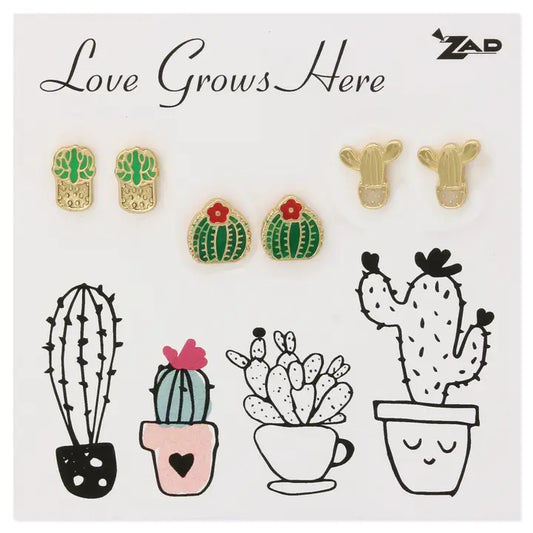 ZAD | Enamel Post Earring Set | Various