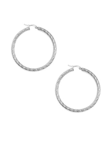 Zenzii | Medium Chunky Swirled Hoop Earring | Various