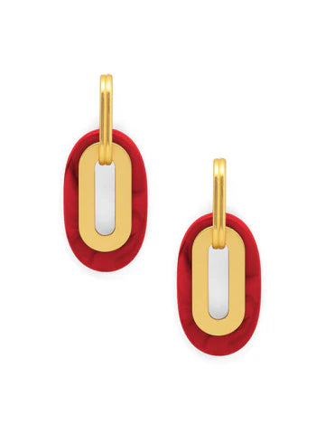 Zenzii | Resin and Metal Oval Drop  Earring | Various