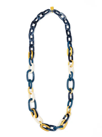 Zenzii | Tri-Tone Mixed Link Necklace | Various