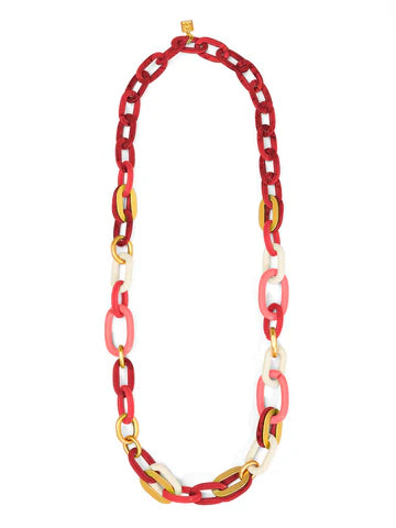 Zenzii | Tri-Tone Mixed Link Necklace | Various