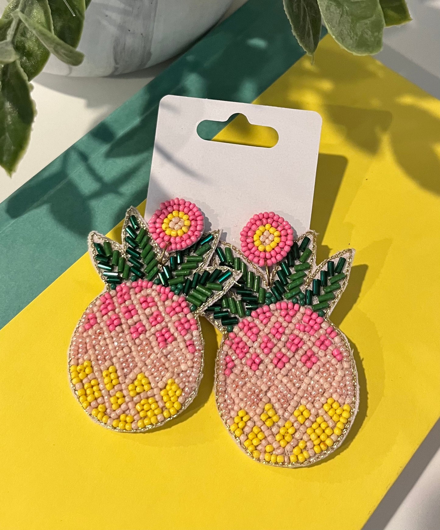 OBX Prep | Beaded Pineapple Earrings