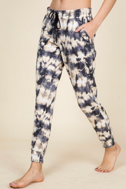 KP | Monique Jogger Tie-Dye | Black/Cream | 10572