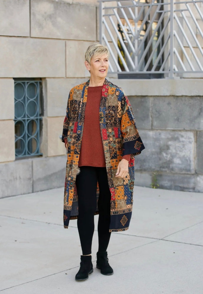 Shannon Passero | Adley Kimono Cardigan | Suzani Print | 375