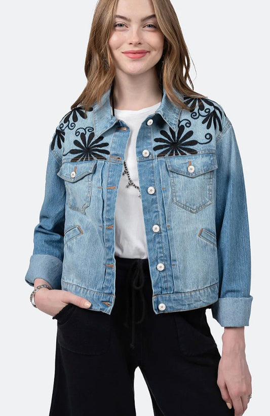 Ivy Jane | Otomi Embroidered Jacket | Indigo | 140058