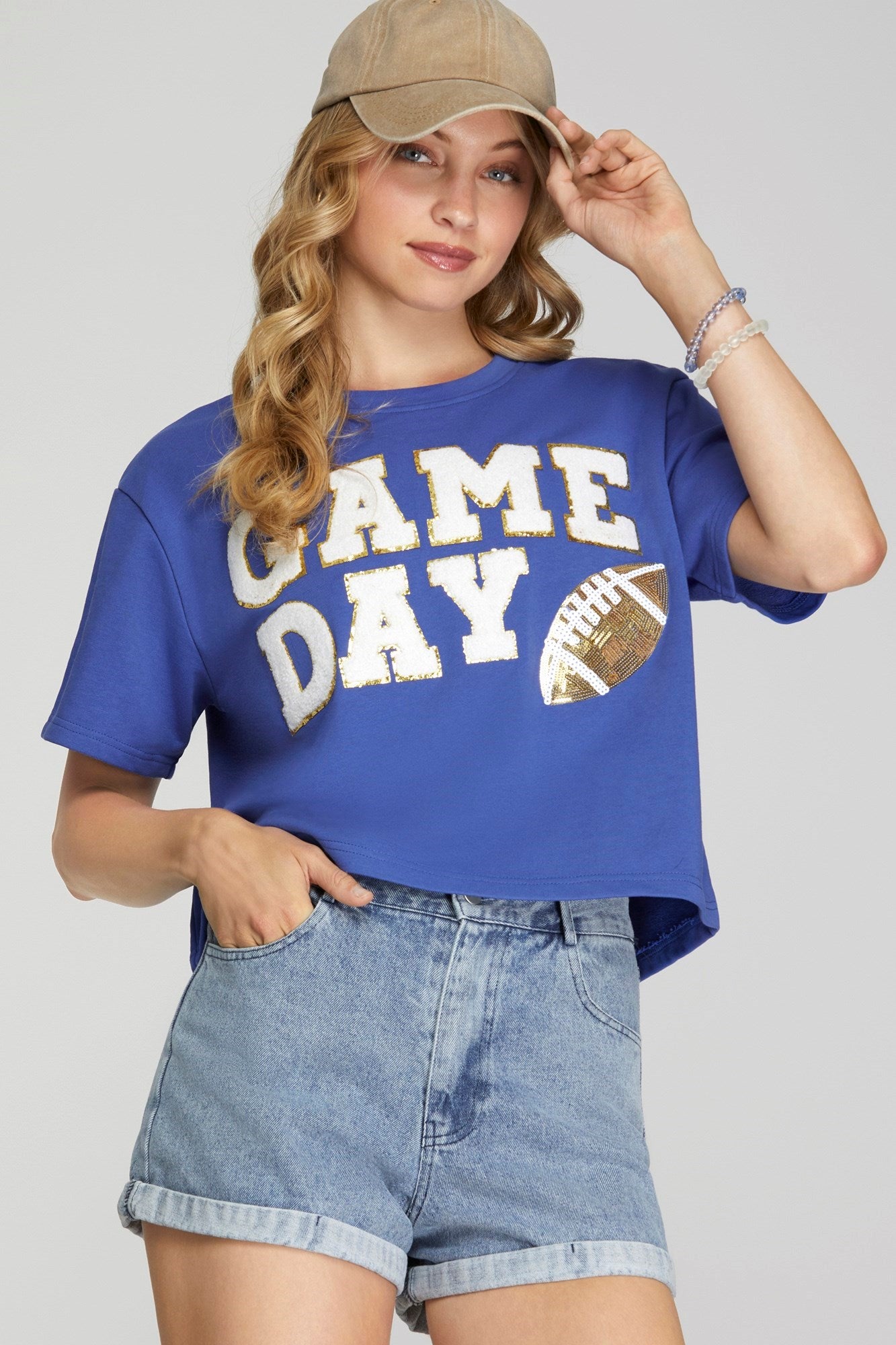 She + Sky | Gameday Football Patch Top