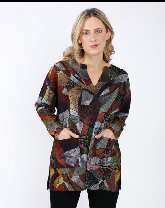 Shannon Passero | Tabby Pullover Tunic | Abstract Print | 1543