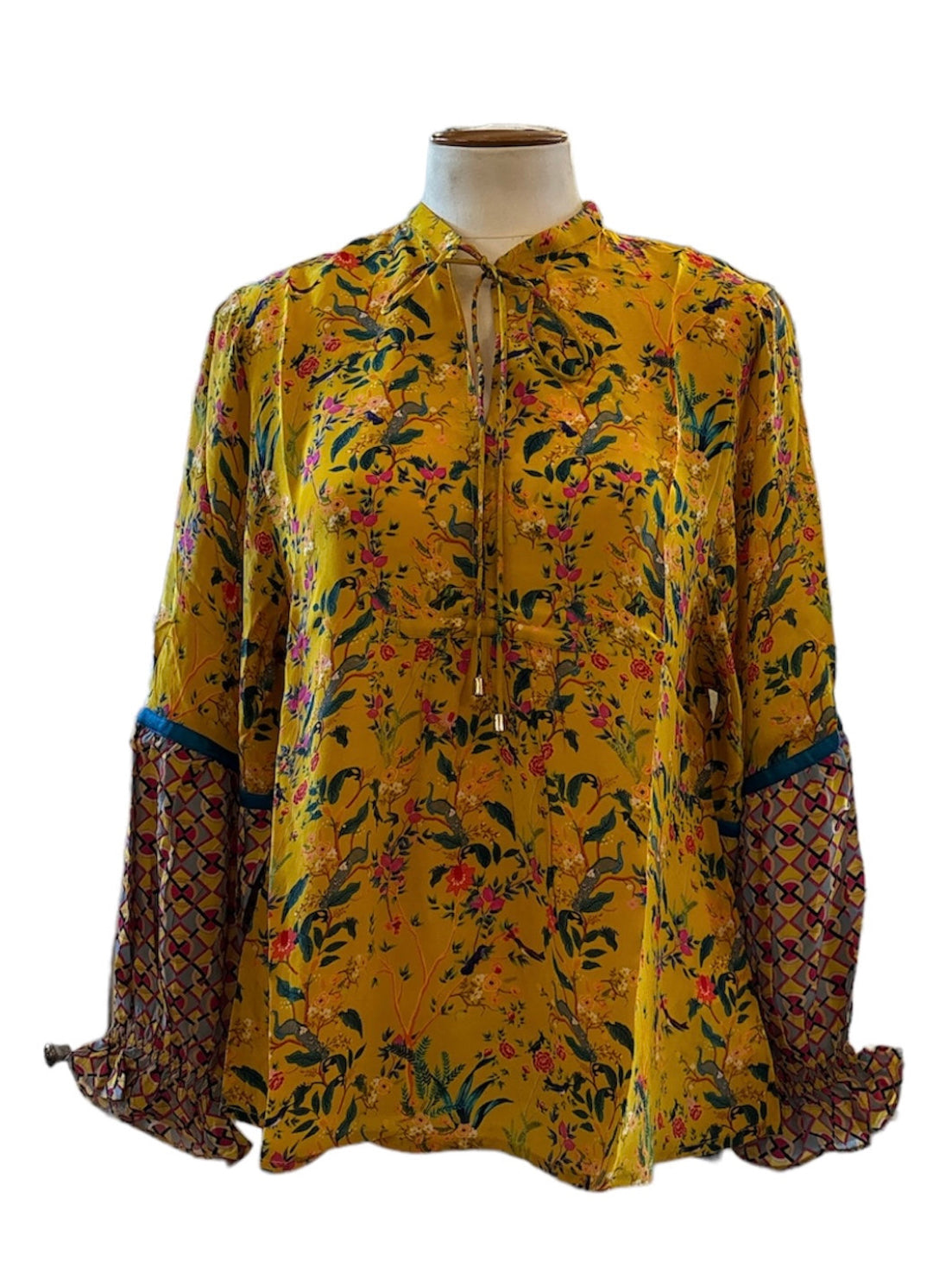 Benares | Ashley Top | Mustard Peacock | QD101