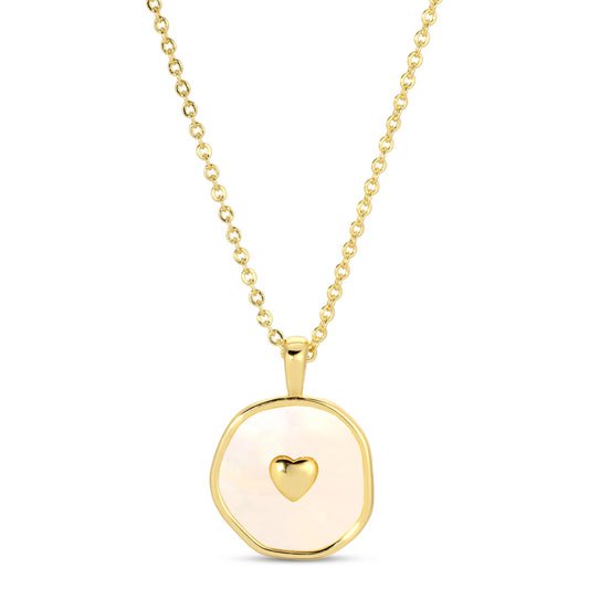 Splendid Iris | Shell with Heart Pendant Necklace