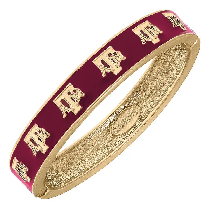 Canvas Style | College Enamel Hinge Bangle | Various