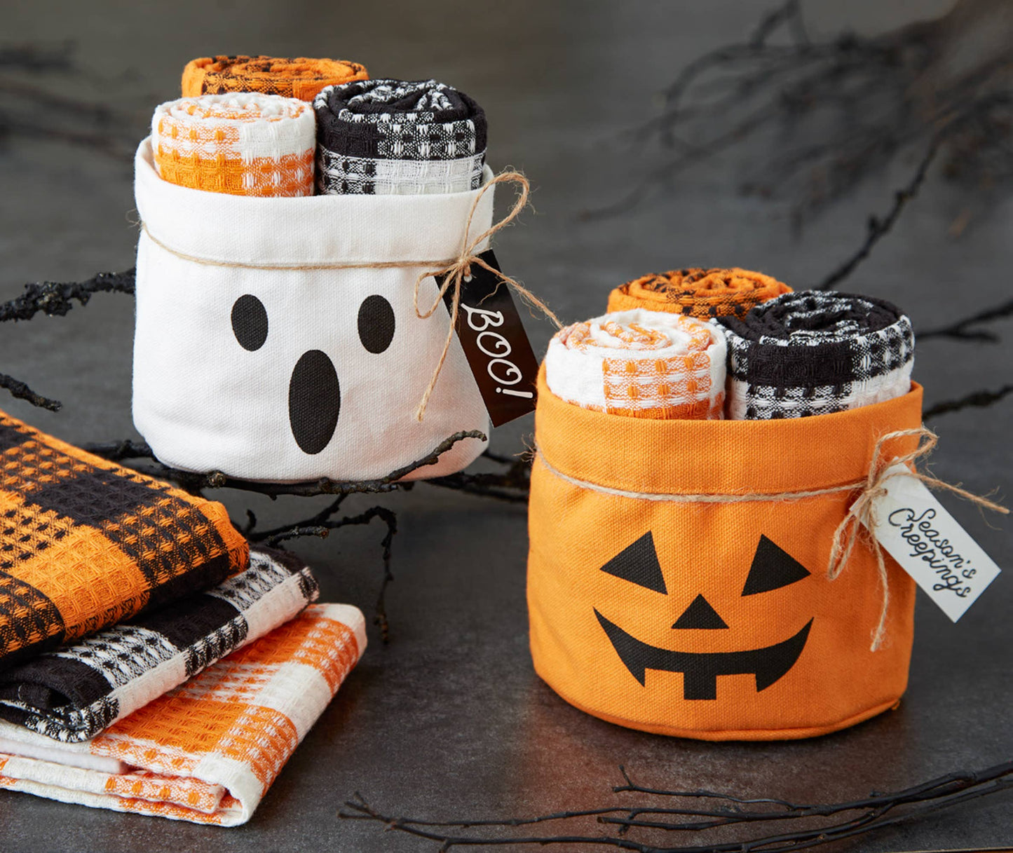 Design Imports | Halloween Gift Bag w/ 2 Dishtowels