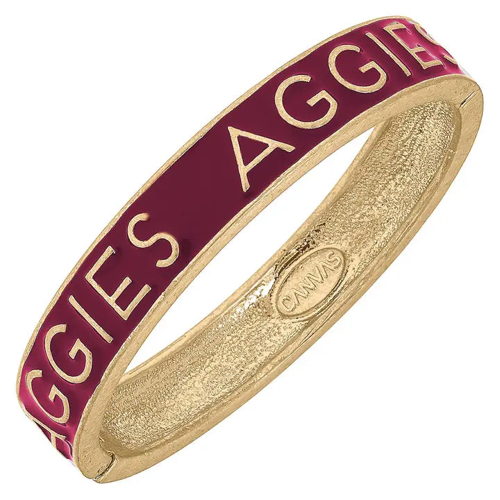 Canvas Style | College Enamel Hinge Bangle | Various