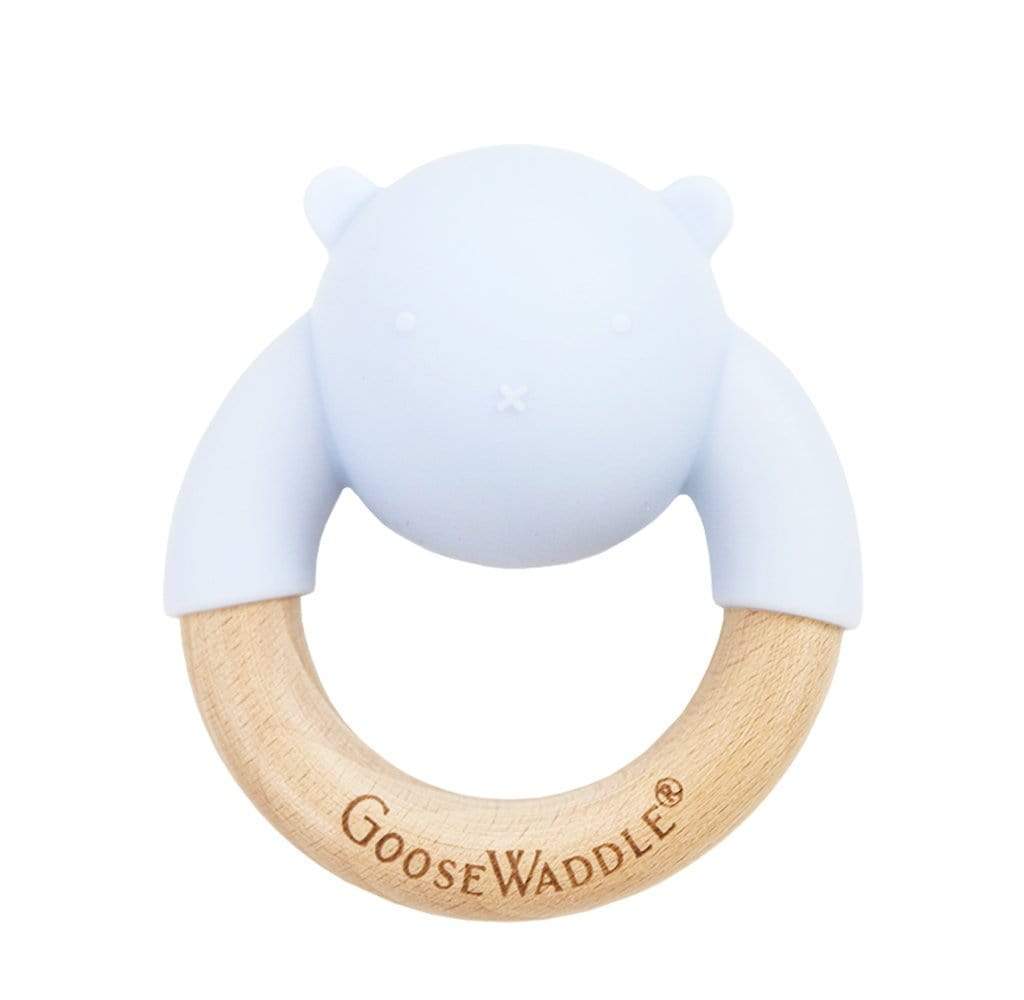 GooseWaddle | Silicon and Wood Teething Rattle | Various